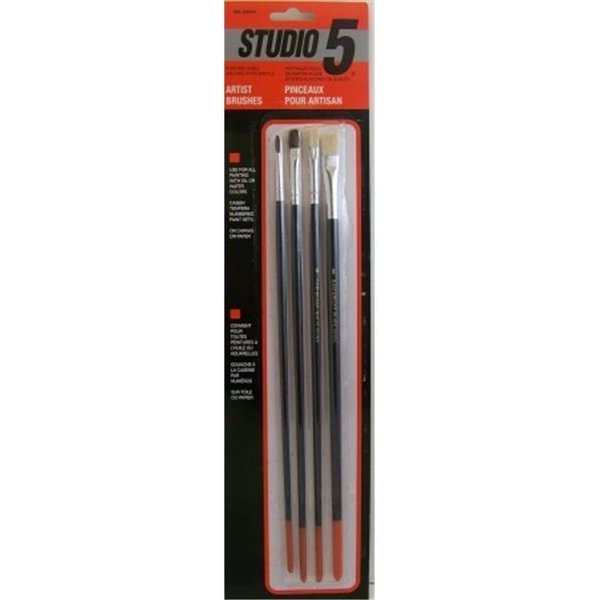 Gam Paint Brushes Gam Paint Brushes 4 Pack Studio 5 Artist & Hobby Brushes  BA30504 BA30504